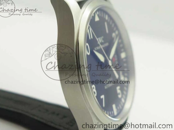 MIROTIME 0718 Supportive Mark XVII IW326501 MKS 1:1 Best Edition Black Dial On Black Leather Strap MIYOTA 9015 V 7208